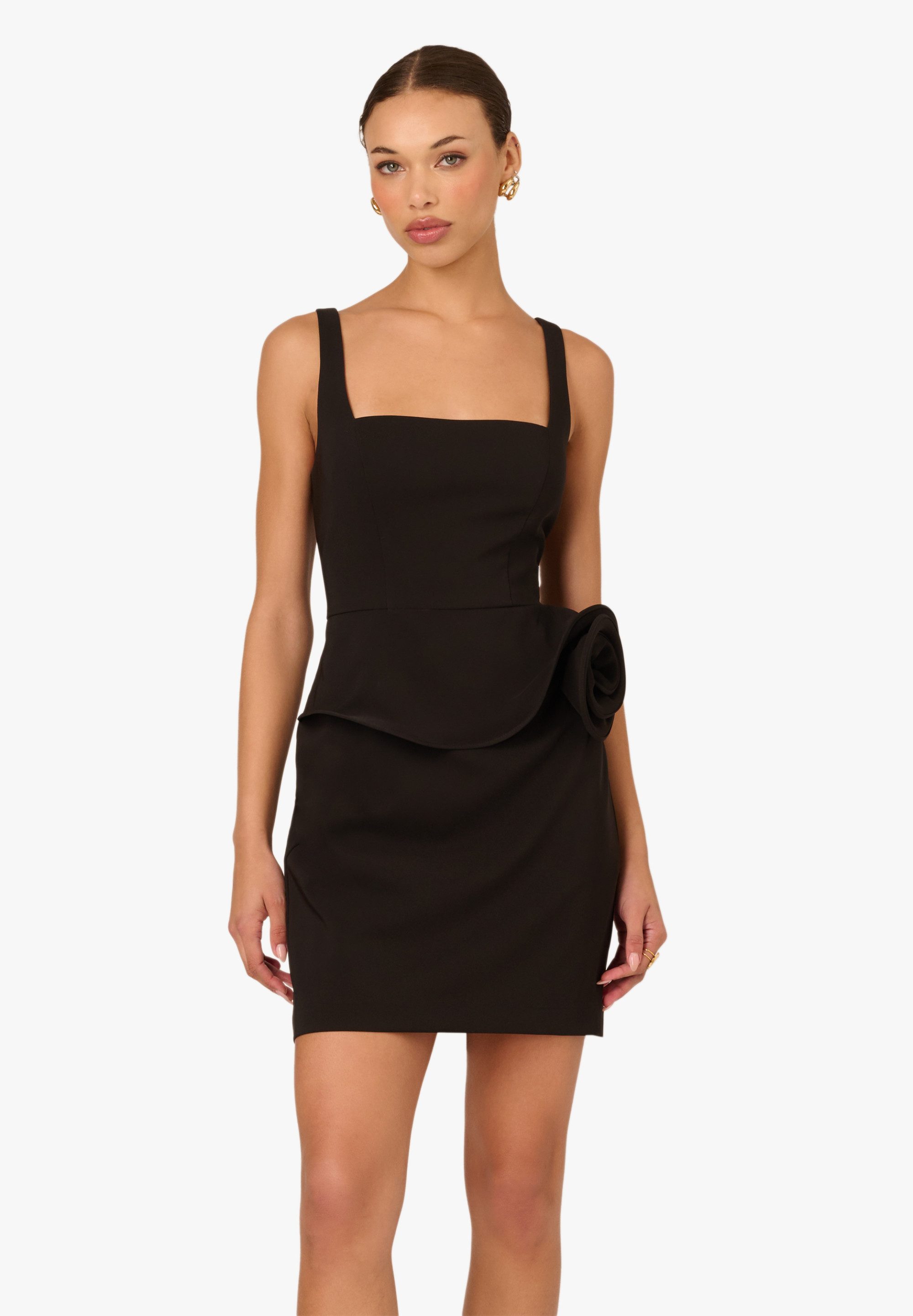 Adrianna Papell Abendkleid Stretch Crepe Mini Dress Minikleid mit großem Sc günstig online kaufen