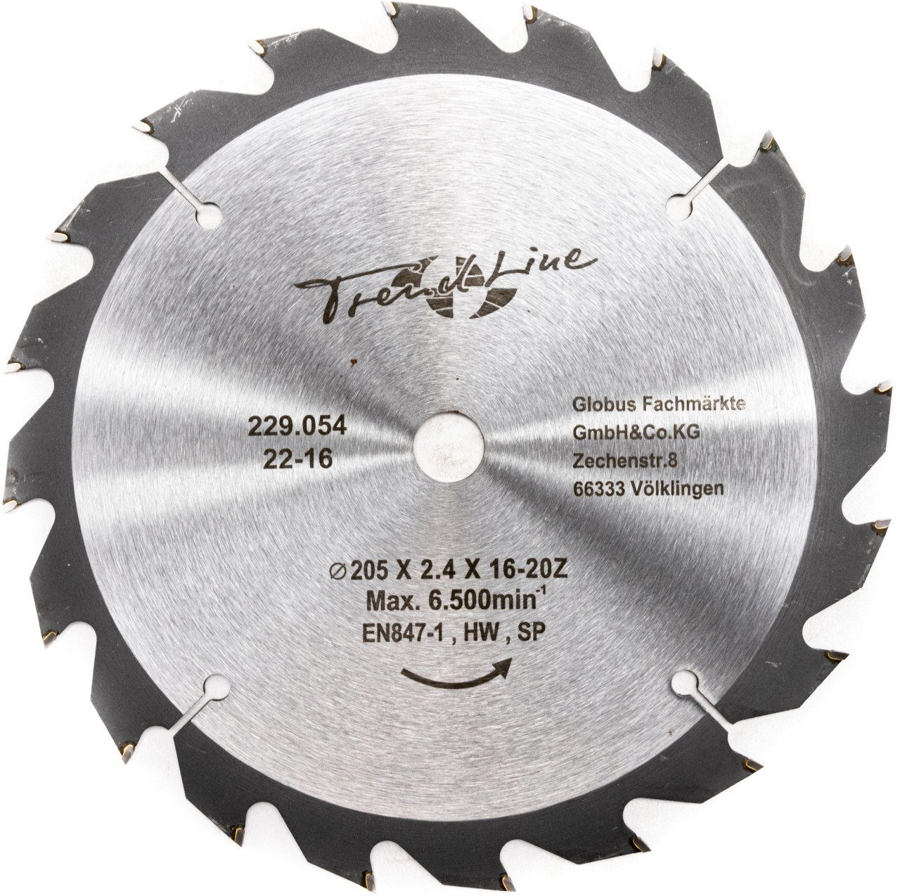 Trend Line Kreissägeblatt TrendLine HM-Kreissägeblatt Ø 205 mm Bohrung Ø 16