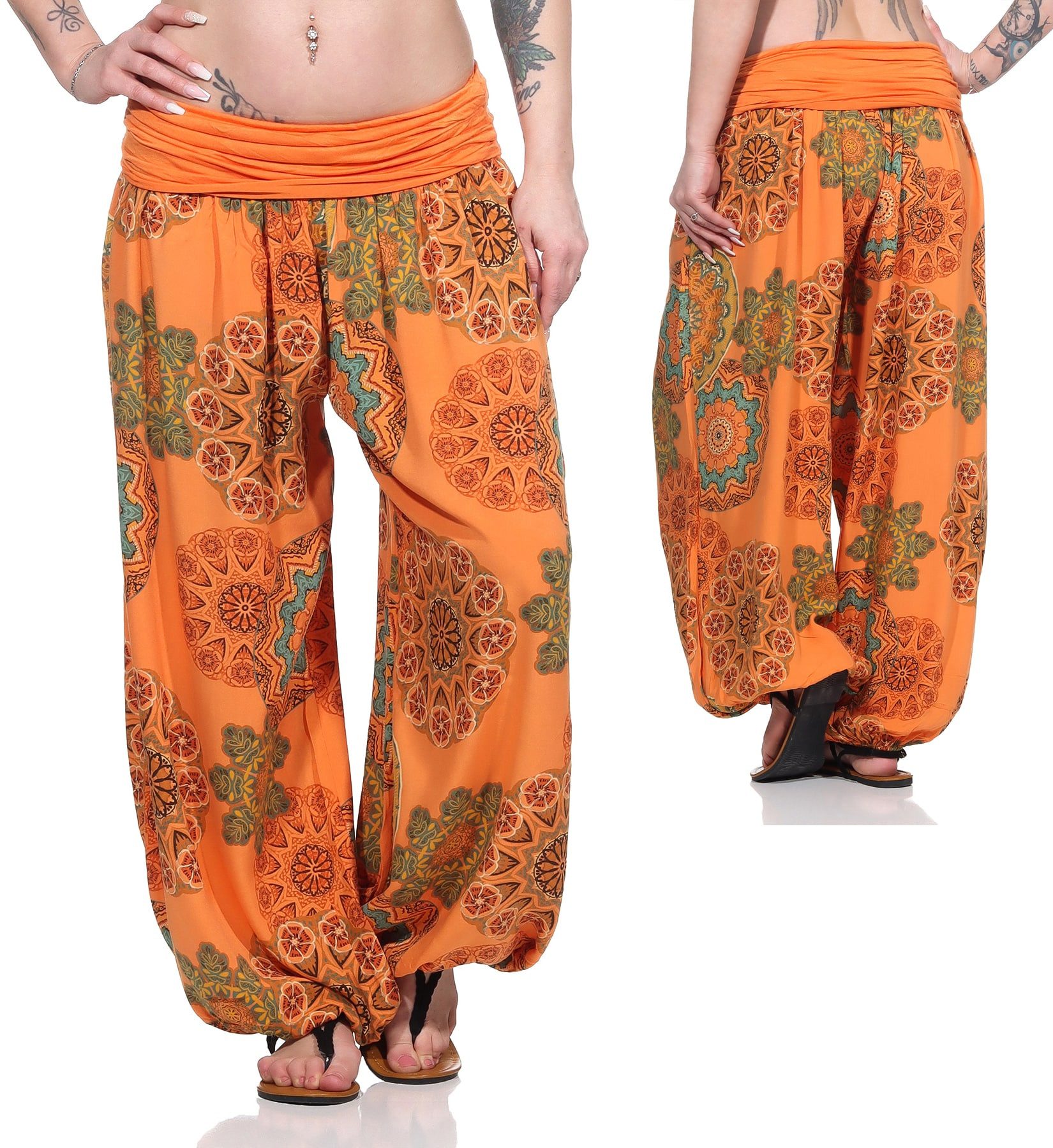 Haremshose Pumphose für Damen weite und luftige Sommerhose