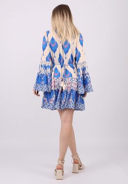 YC Fashion & Style Tunikakleid "Boho-Chic Tunika-Kleid in Ikat-Optik" Alloverdruck, Boho, Hippie