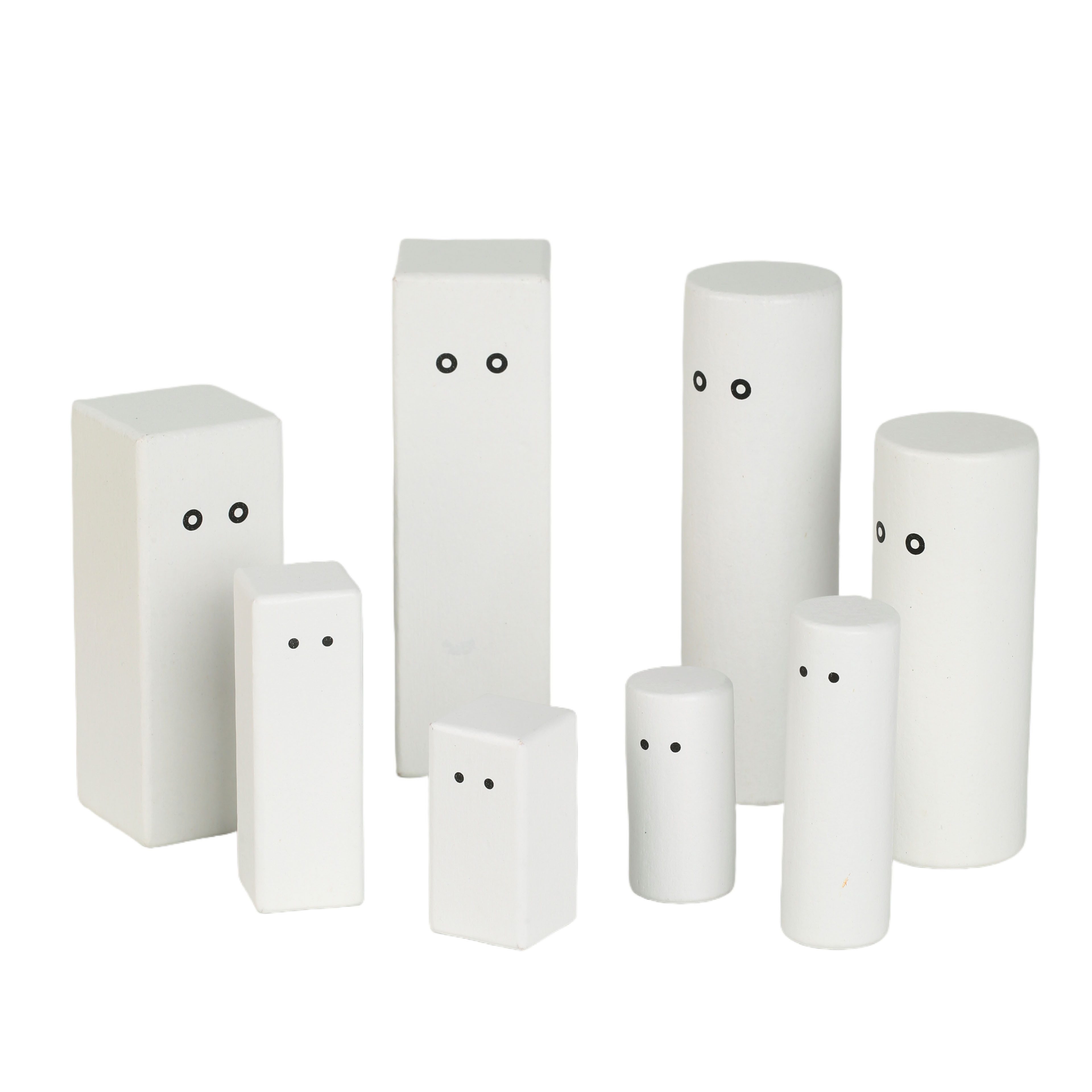 ideen.kollektiv Lernspielzeug Weiße Pro Systembrett Figuren (Premium Holzfiguren für die systemische Aufstellung, Coaching, Therapie und Beratung), Familienbrett Figuren - Solution Board Figures