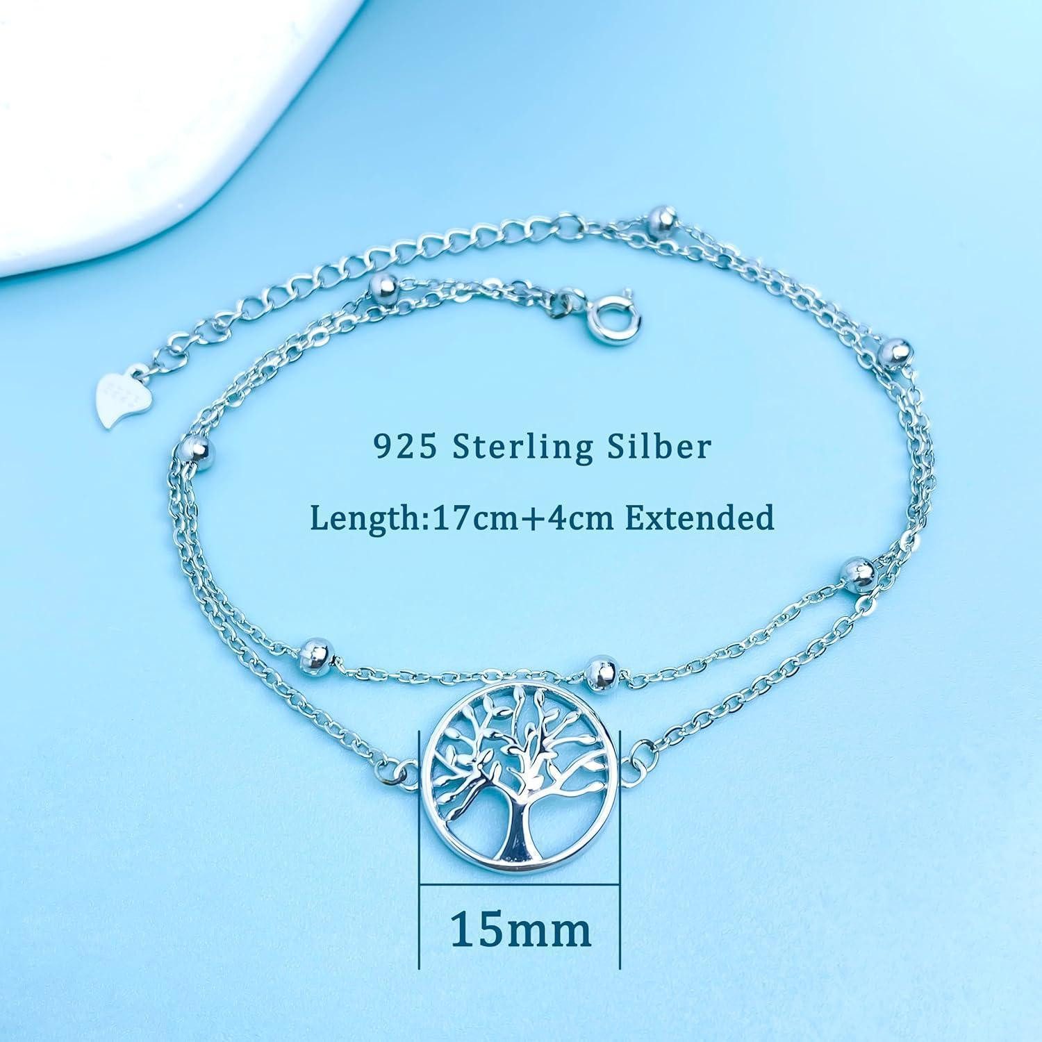 LuxusKollektion Silberarmband Armbänder Silber 925 Damen Geschenk Muttertag Mama Ehefrau Silber-A – Bild 2 von 5