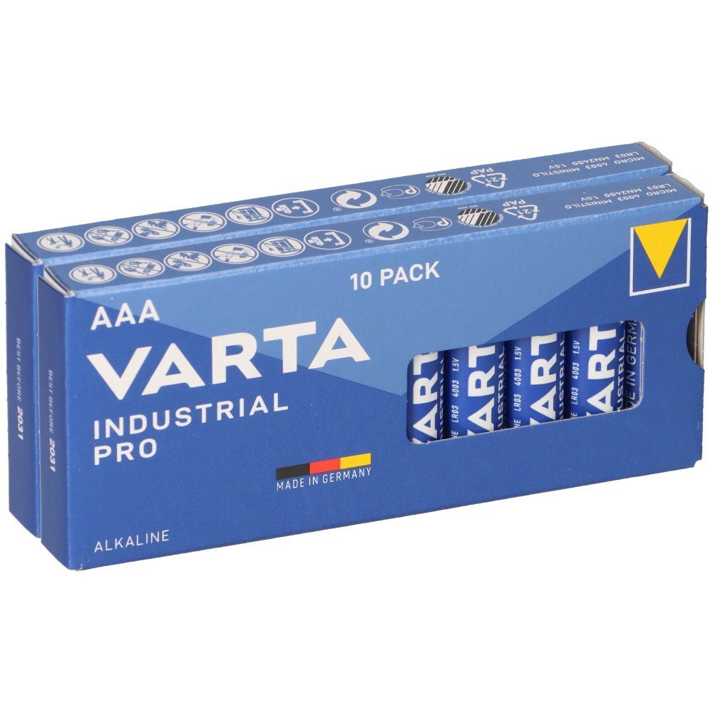 VARTA 20x Batterien Micro AAA LR3 LR03 MN2400 VARTA 4003 Industrial Batterie Batterie