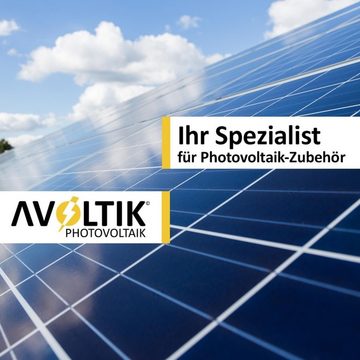 avoltik Wechselrichter Endklemme Alu Photovoltaik Solarmodul Solar Panel 35mm Modulhöhe, (1 St)