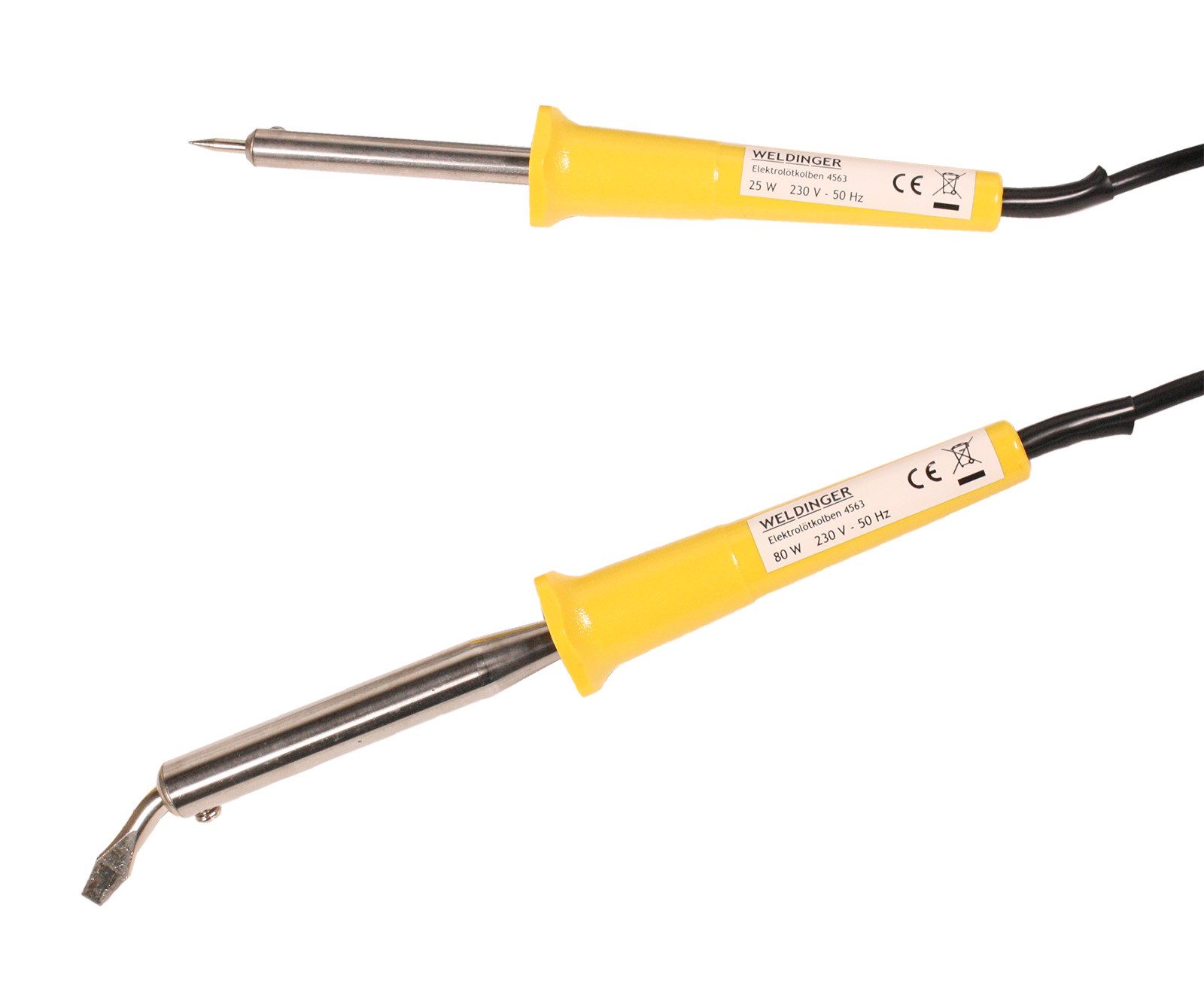 WELDINGER Lötkolben Profi Lötkolbenset 25 W und 80 W + Lot im Koffer Elektrolötkolben, max. 530 °C, elektrisch, Set, 6-tlg., Set mit Koffer – Bild 3 von 5