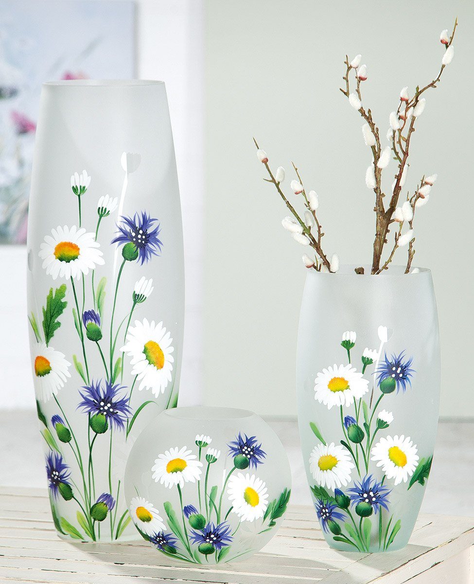 x - Wildblumen blau-weiß D. Dekovase 50cm - 15cm H. GILDE GILDE Vase