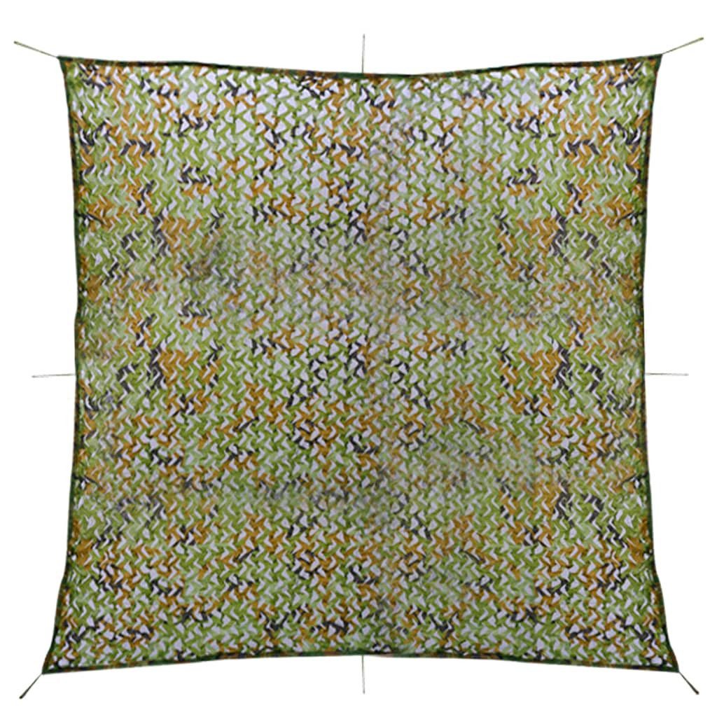 Sonnensegel 200 x 300 cm Tarnnetz mit Aufbewahrungstasche 2x3 m Grün