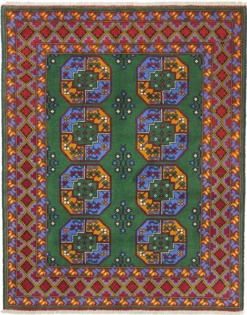 Orientteppich Afghan Akhche 153x193 Handgeknüpfter Orientteppich, Nain Trading, rechteckig, Höhe: 6 mm