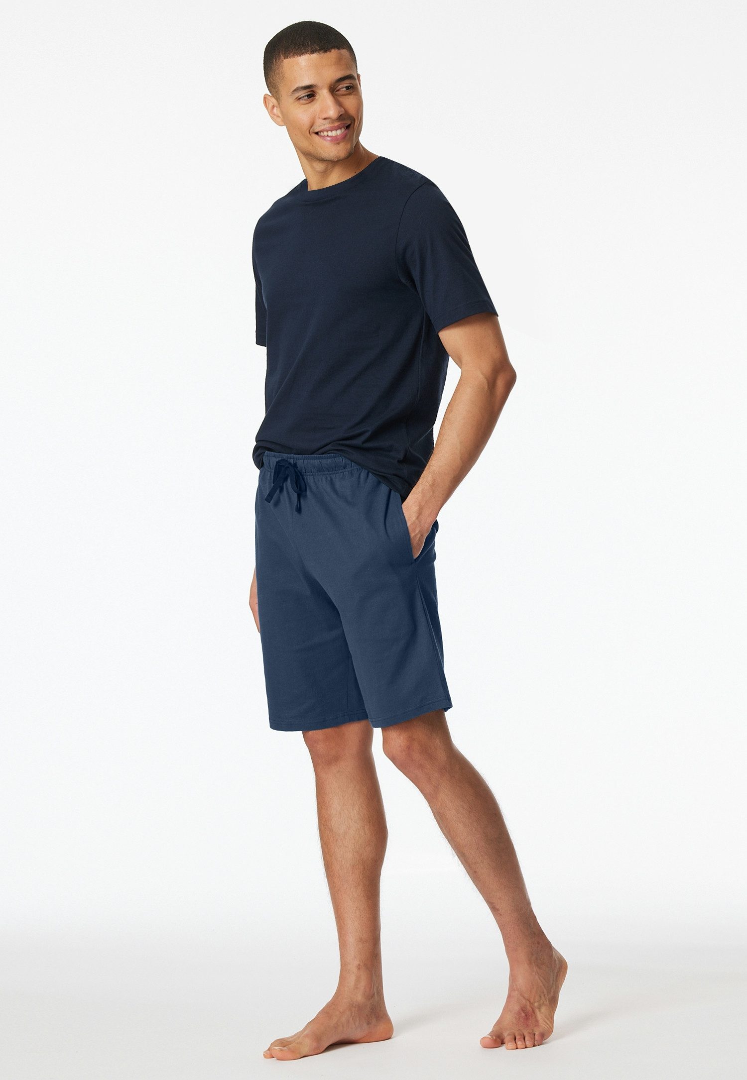Schiesser Pyjamahose Mix + Relax mit seitlichen Taschen, Single-Jersey Qualität