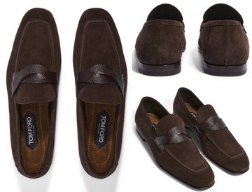 Tom Ford TOM FORD Suede Loafers Elkan Twisted Band Schuhe Sneakers Shoes Mokass Sneaker
