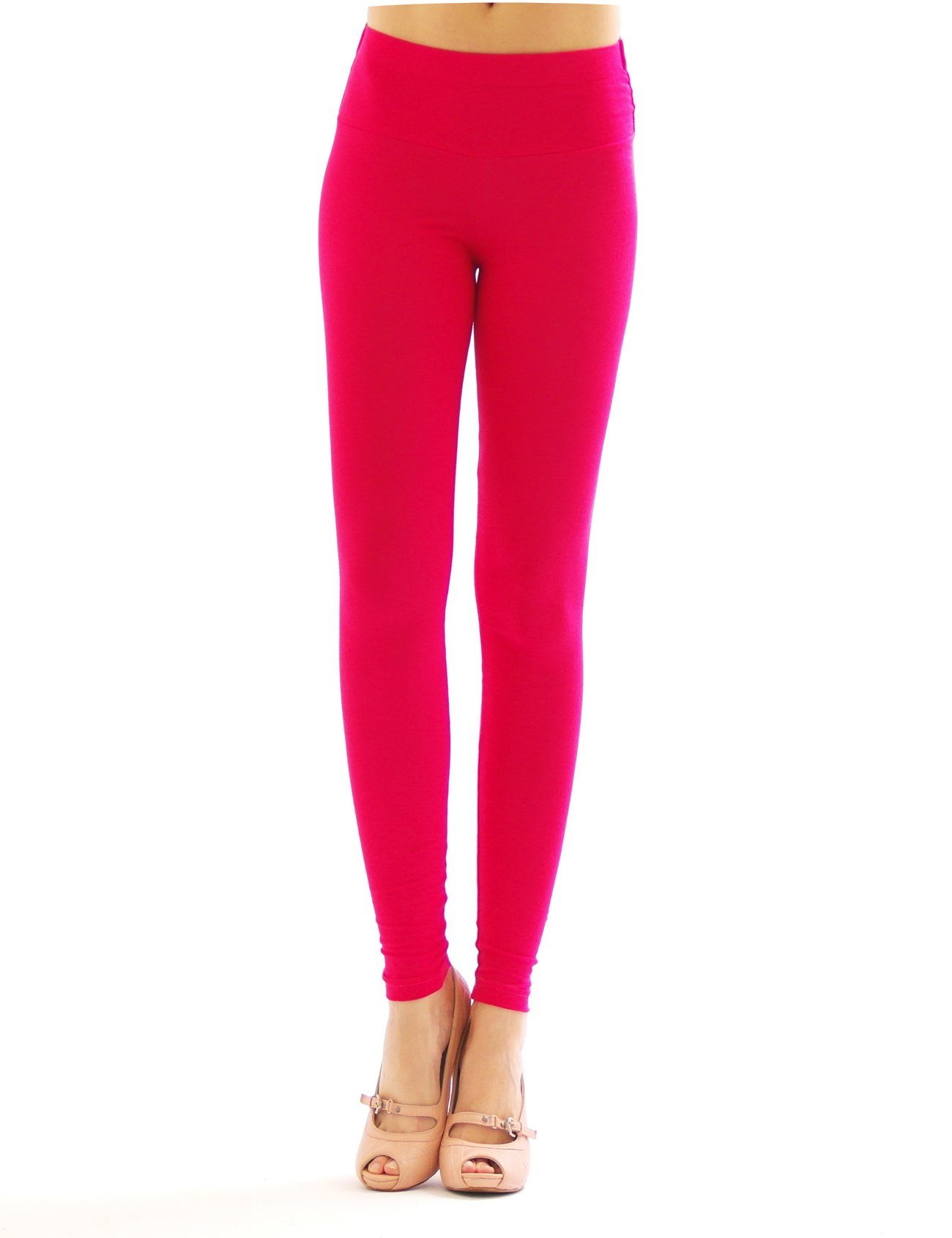 SYS Leggings Damen Leggings lang hoher Bund Baumwolle blickdicht günstig online kaufen
