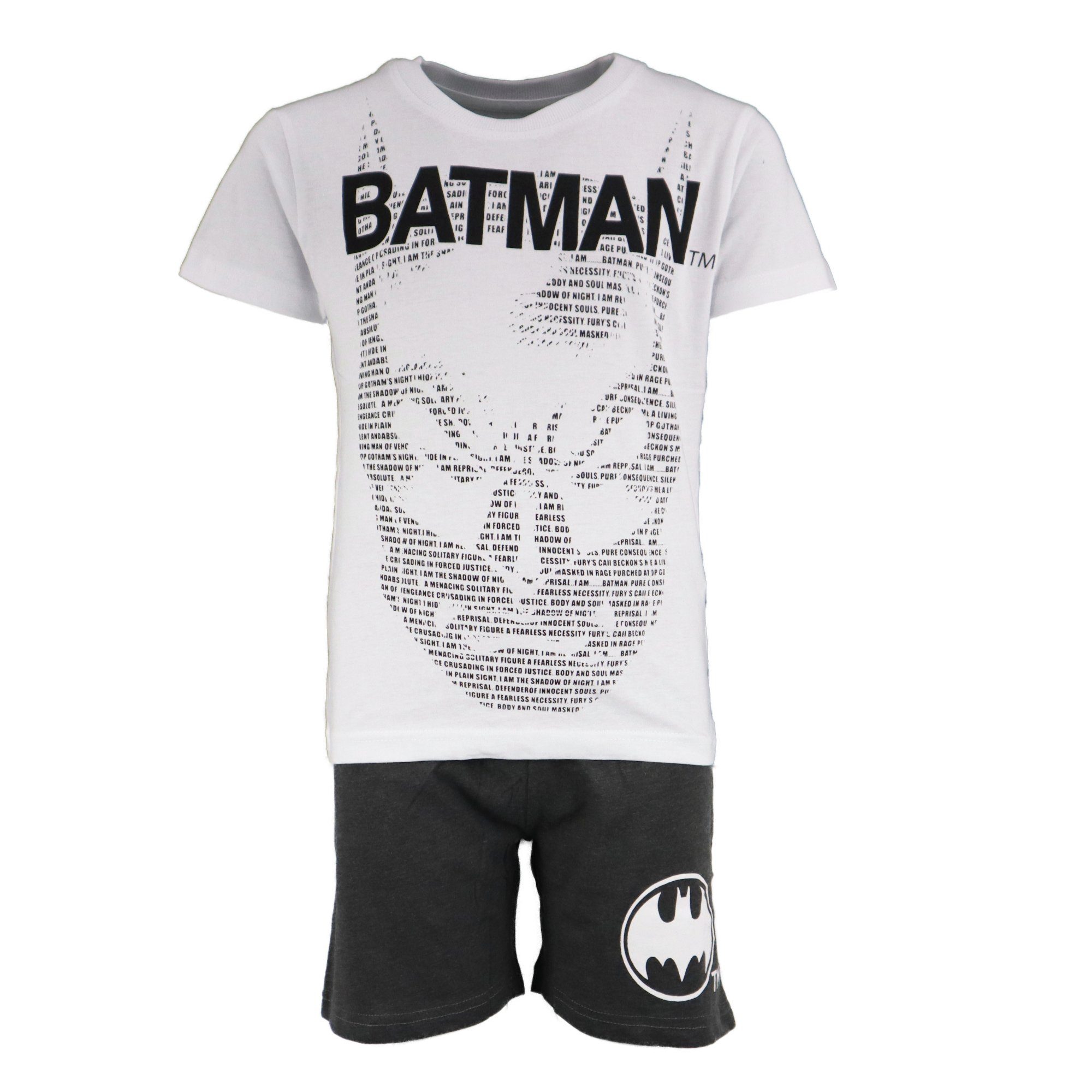DC Comics Schlafanzug Batman Jugend Jungen Pyjama Gr. 134 bis 164 | Pyjamas