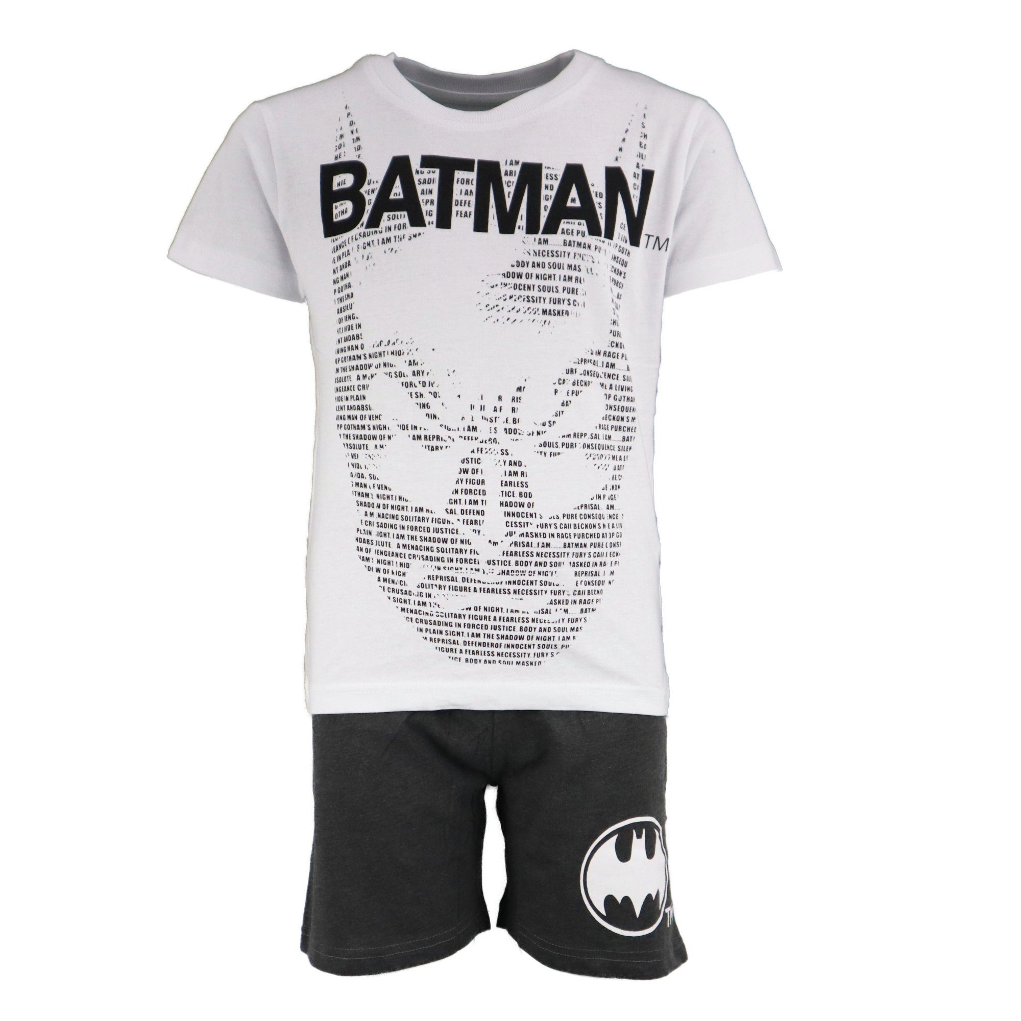 DC Comics Schlafanzug Batman Jugend Jungen kurzarm Pyjama Gr. 134 bis 164