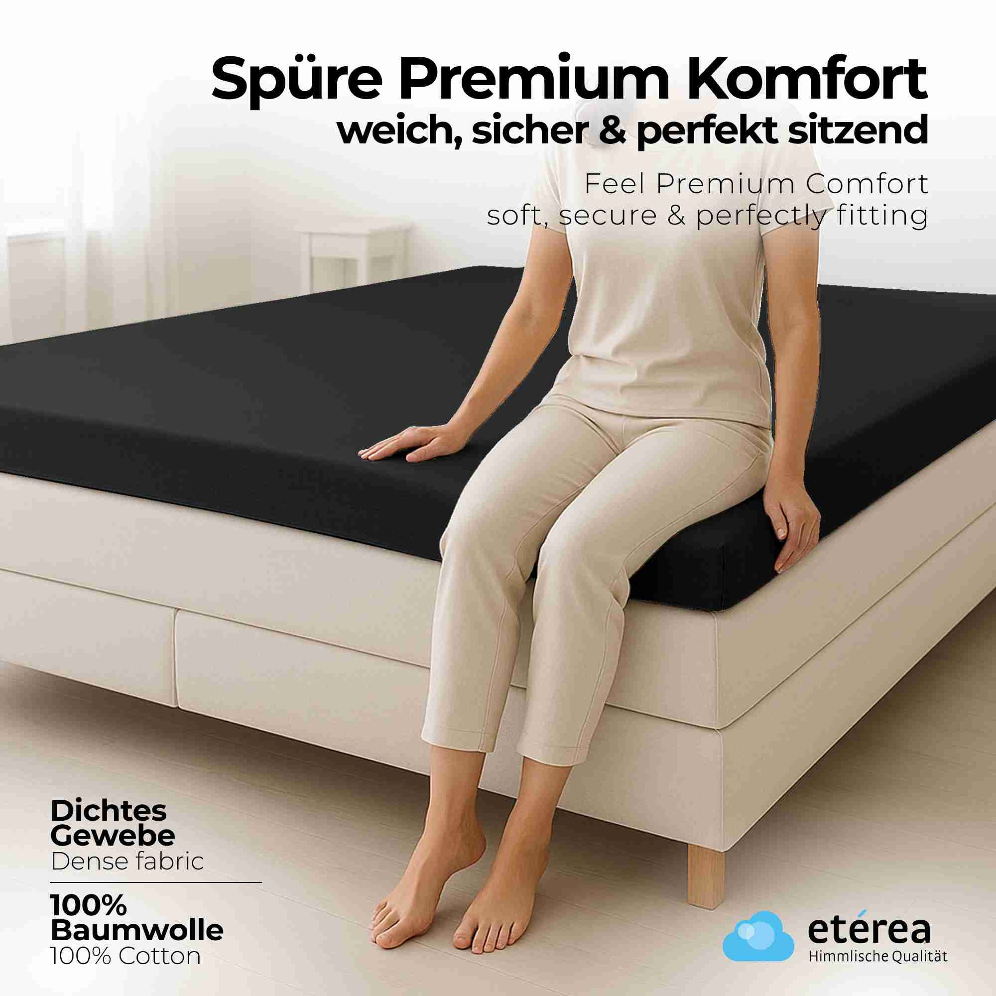etérea Himmlische Qualität Spannbettlaken etérea Comfort Jersey Topper Span günstig online kaufen