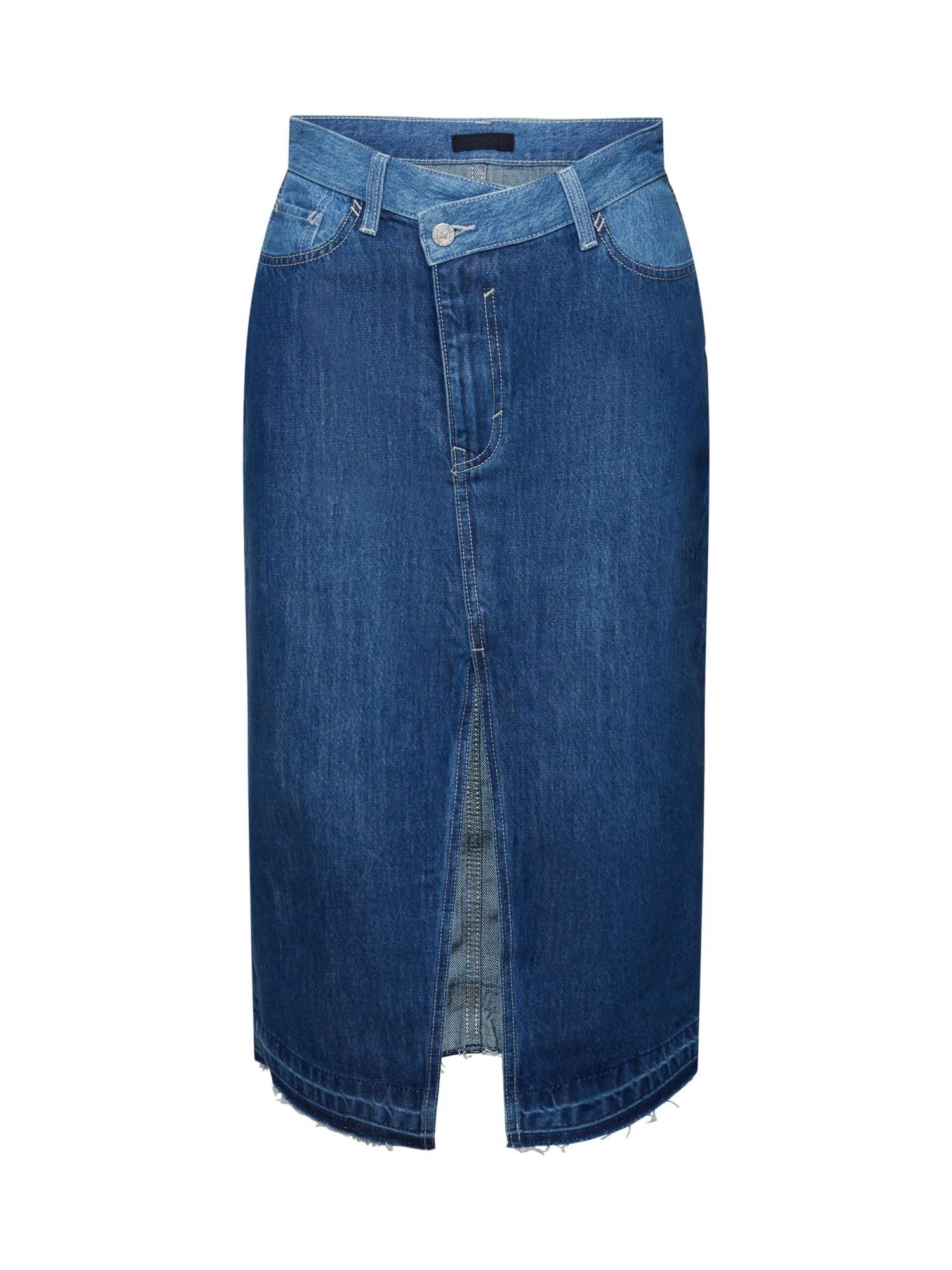 Bund asymmetrischem Jeansrock Esprit mit Midirock