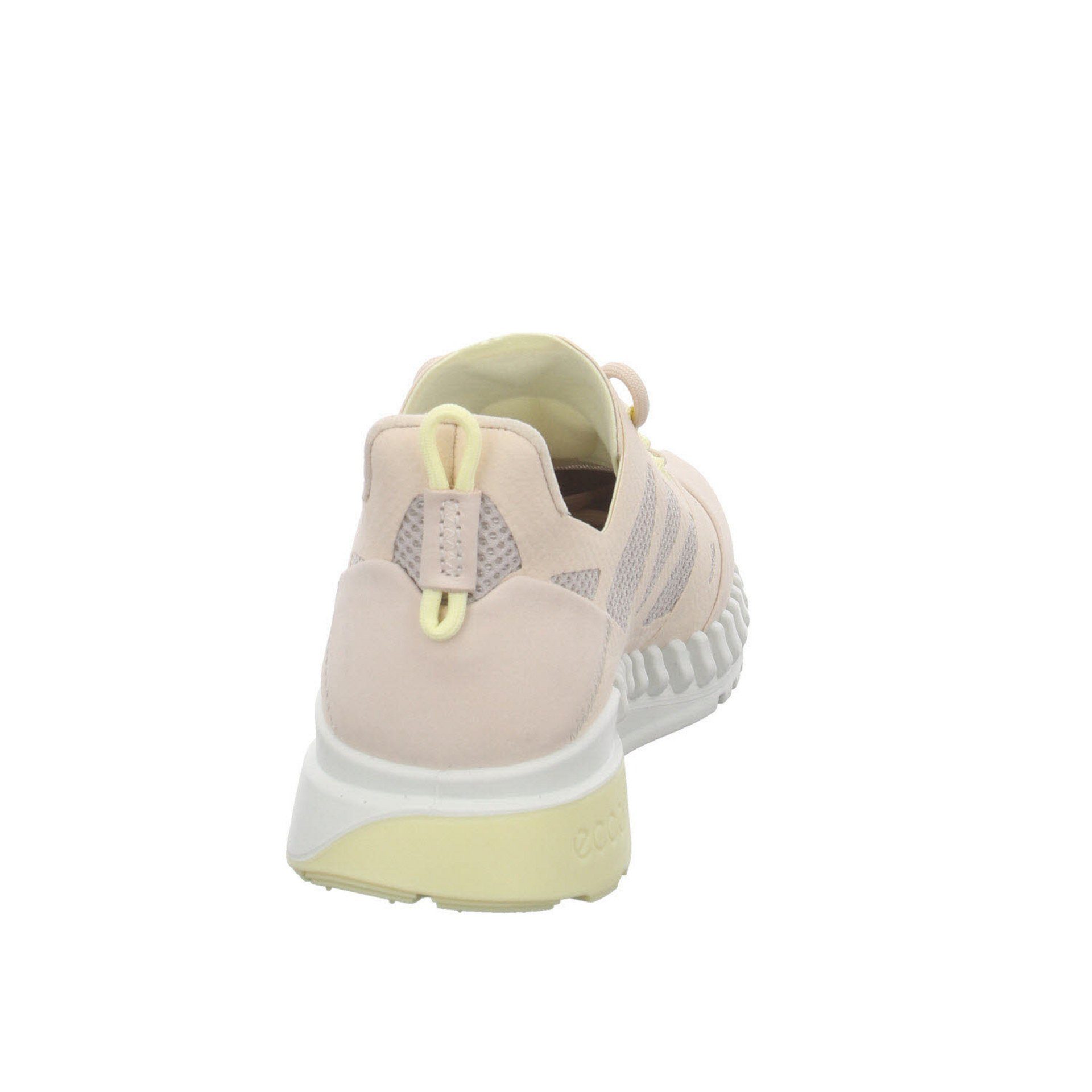Ecco Damen Sneaker Sneaker limestone/limestone Zipflex Schnürschuh Leder-/Textilkombination Schuhe