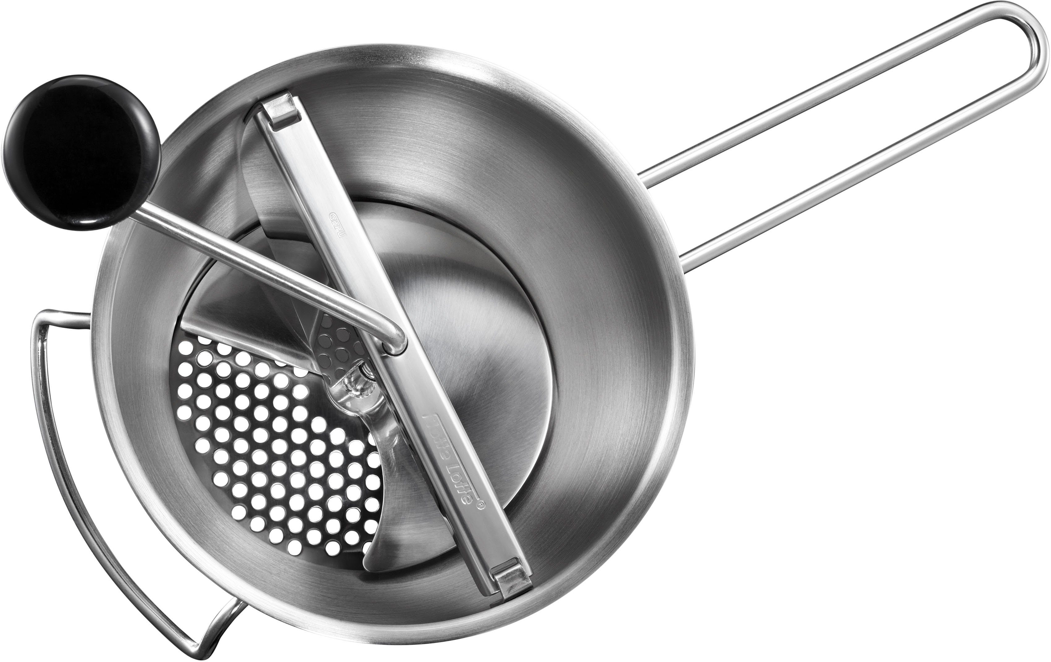 GEFU Passetout FLOTTE LOTTE®, Edelstahl, auswechselbare Lochscheiben (1 mm, 3 mm und 5 mm)