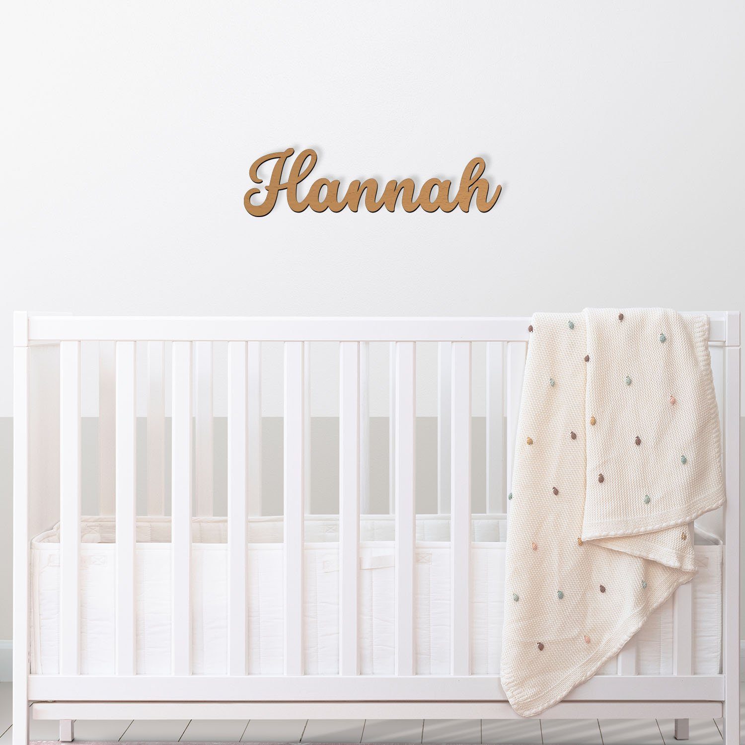 Namofactur LED Dekolicht Name Hannah Deko Licht Kinder & Erwachsene Wandlampe I MDF Holz, LED fest integriert, Warmweiß