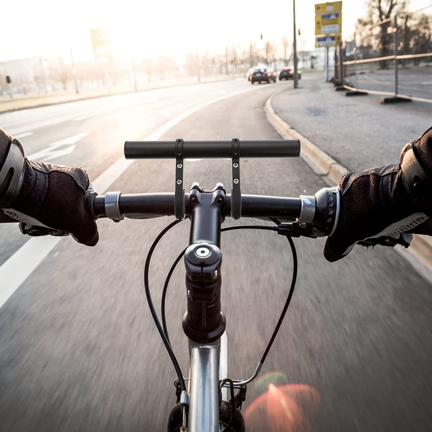 Erweiterung Haiaveng Verlängerung,Zubehör GPS Fahrrad Halterung für für Fahrräder, Lenker Klammer, Scheinwerferlampe Tachometer, Fahrradträger-Erweiterung