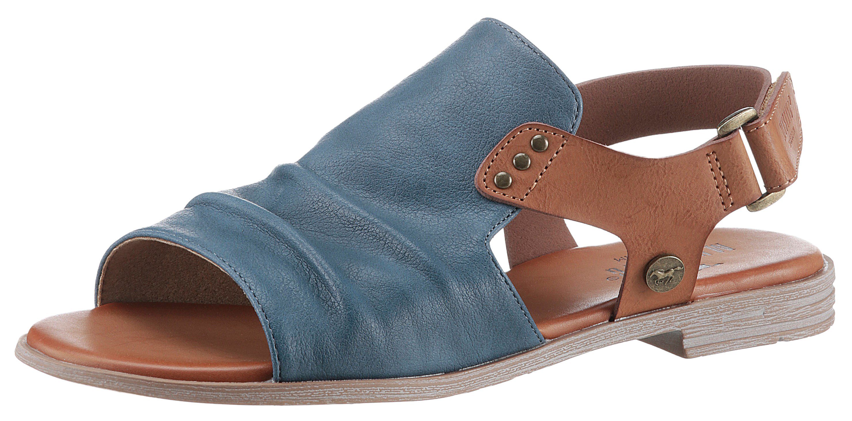 Mustang Shoes Riemchensandale, Sommerschuh, Sandalette, Blockabsatz, günstig online kaufen