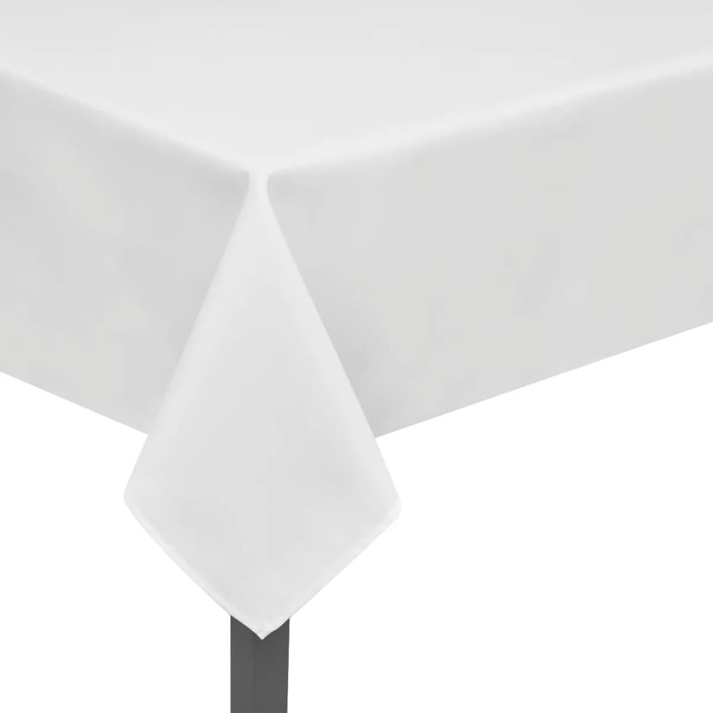 vidaXL Hussen-Set 5 Tischdecken Weiß 100 x 100 cm