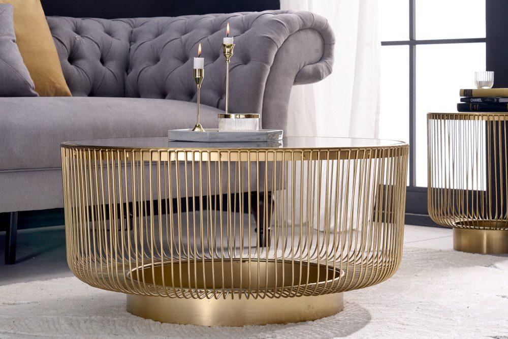 riess-ambiente Couchtisch VARIATION Ø80cm gold / günstig online kaufen