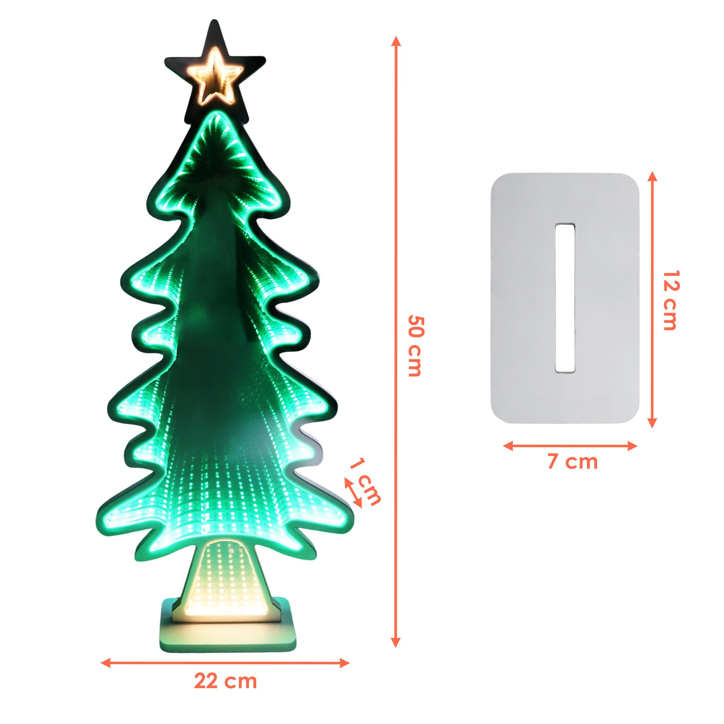 Spetebo LED-Dekofigur 3D Aufsteller mit Infinity günstig online kaufen