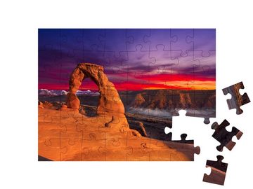 puzzleYOU Puzzle Farbenfrohe Natur im Arches National Park, Utah, 48 Puzzleteile, puzzleYOU-Kollektionen Amerika