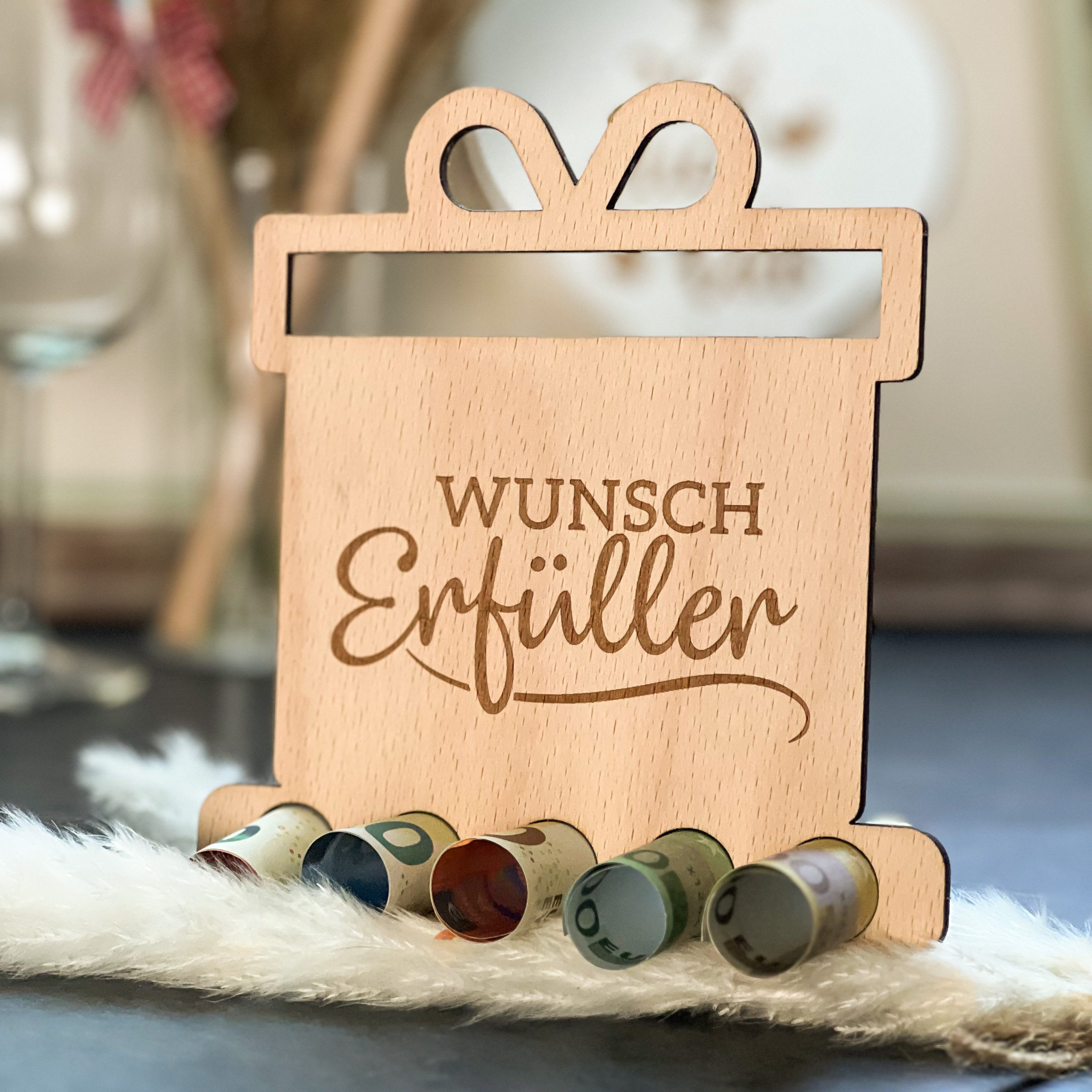 Spruchreif® Spardose Geldgeschenk aus Holz, Gutscheinverpackung, Neutrale Geschenkidee – Bild 2 von 3