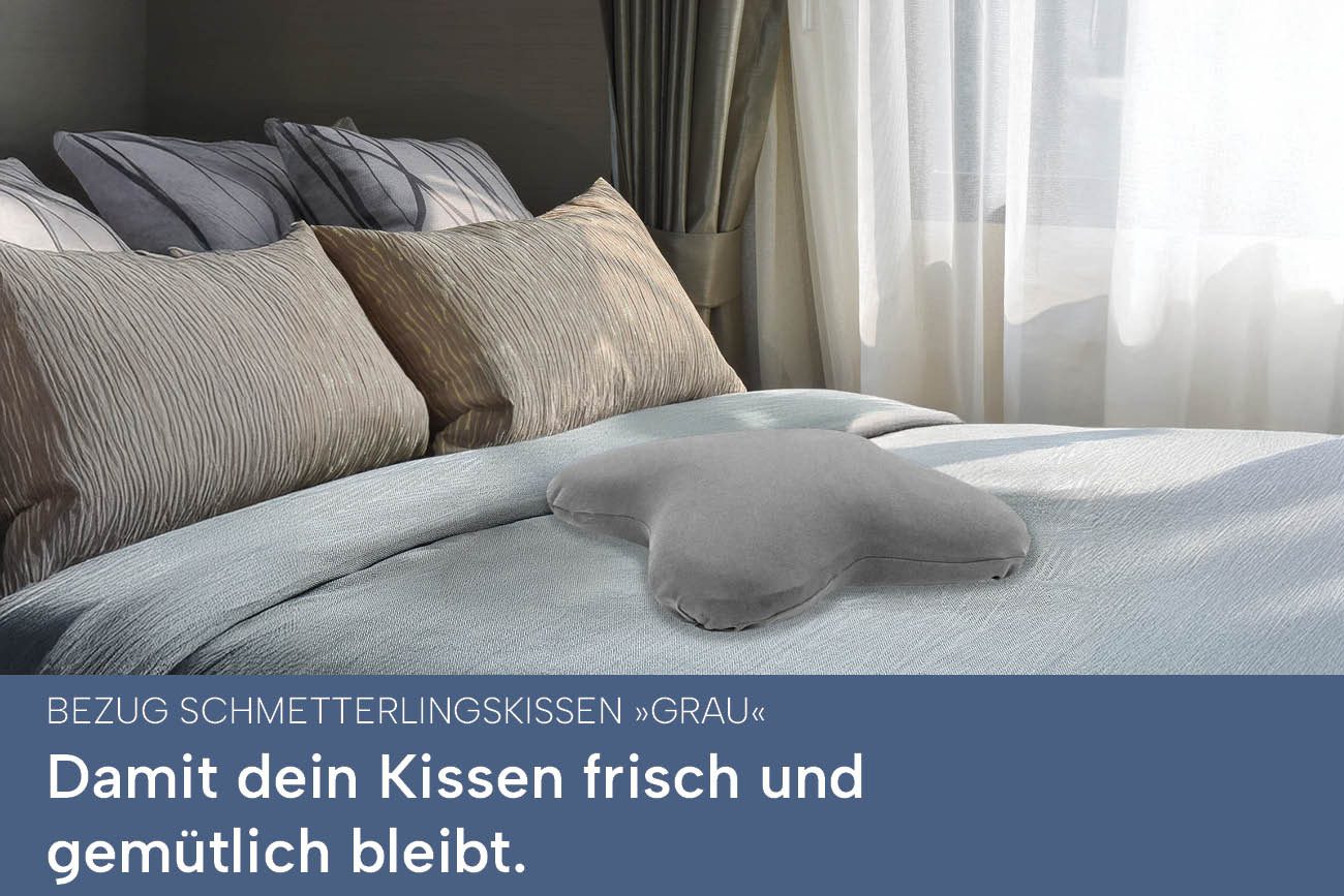 casimum Kissenbezug Schonbezüge für Schmetterlingskissen BUTTERFLY - GRAU, günstig online kaufen