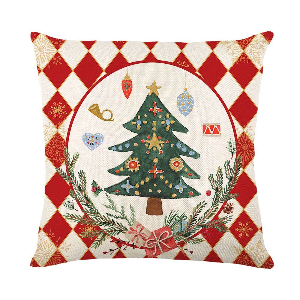 Kissenbezug Weihnachten Kissenbezug, Elch Rot-D Rouemi gedruckt Kissenbezug45×45cm, Schneemann