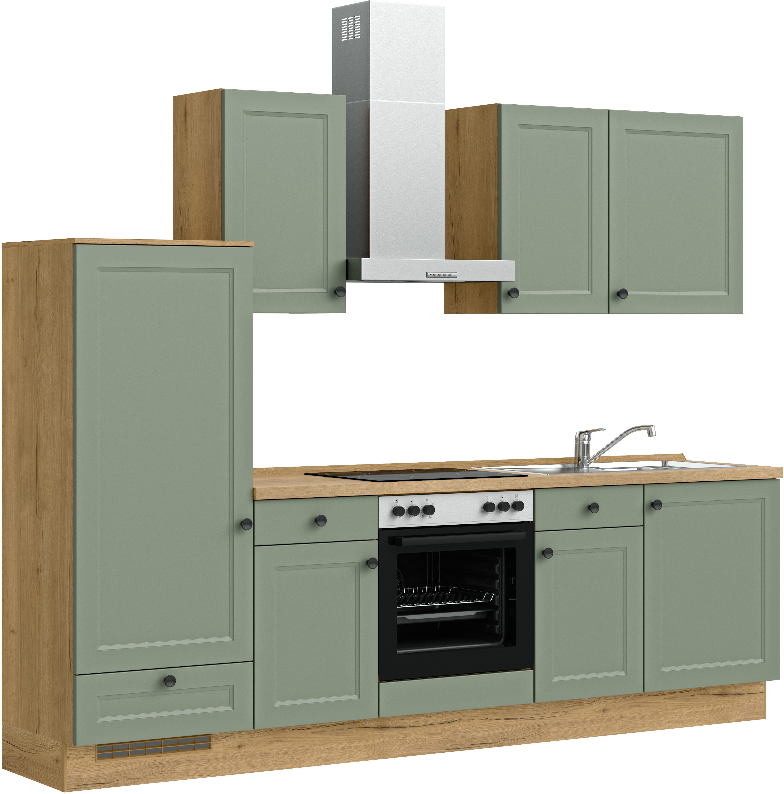 nobilia® Küchenzeile "Cascada I", NEU: individuell anpassbar mit gratis Profi-Beratung, vormontiert, Breite 270 cm, Ausrichtung wählbar, wahlw. mit E-Geräten