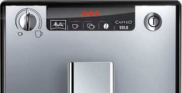 Melitta Kaffeevollautomat Solo® E950-203, silber/schwarz, Perfekt für Café crème & Espresso, nur 20cm breit