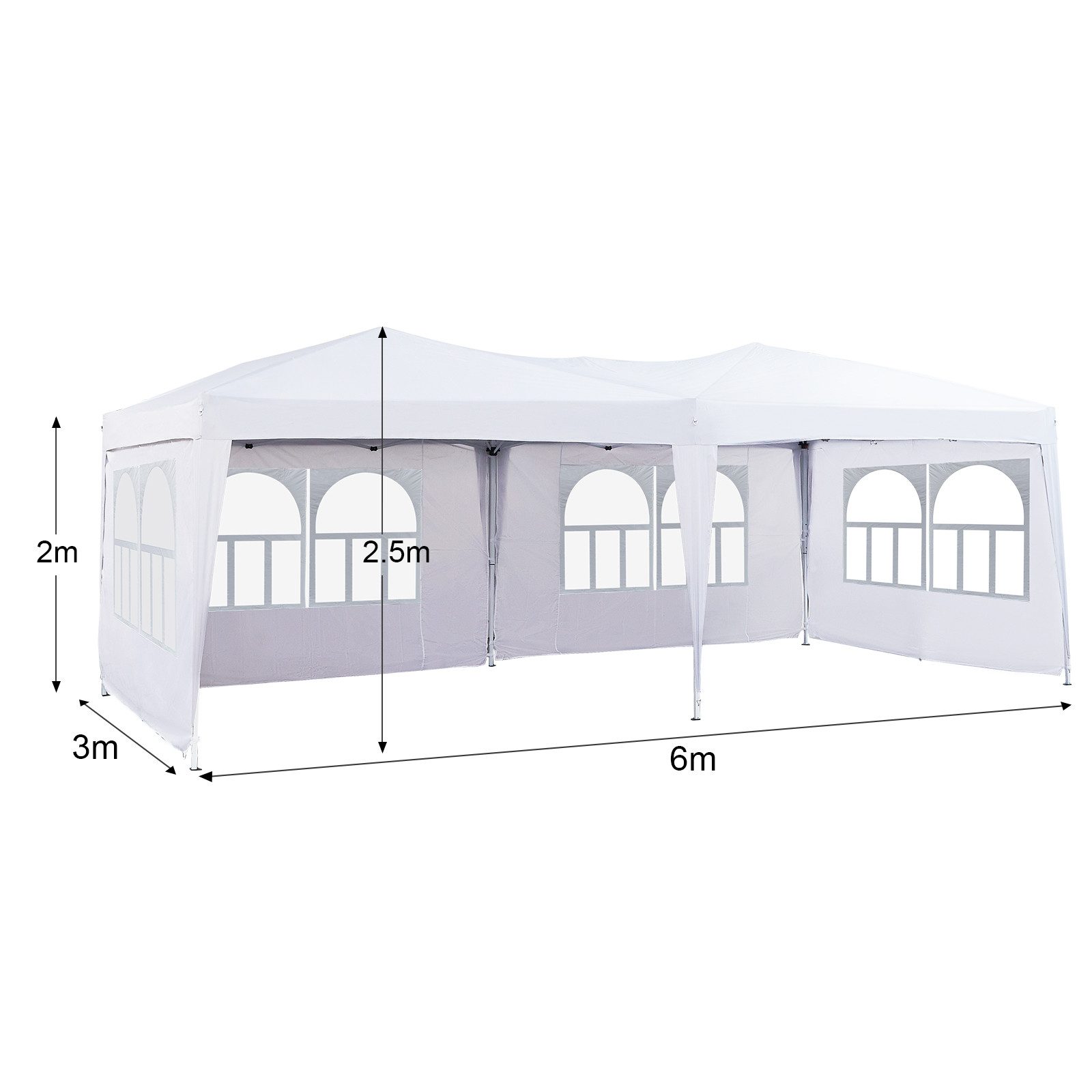Ofcasa Faltpavillon 3x6 Partyzelt, UV-Schutz Gartenpavillon günstig online kaufen