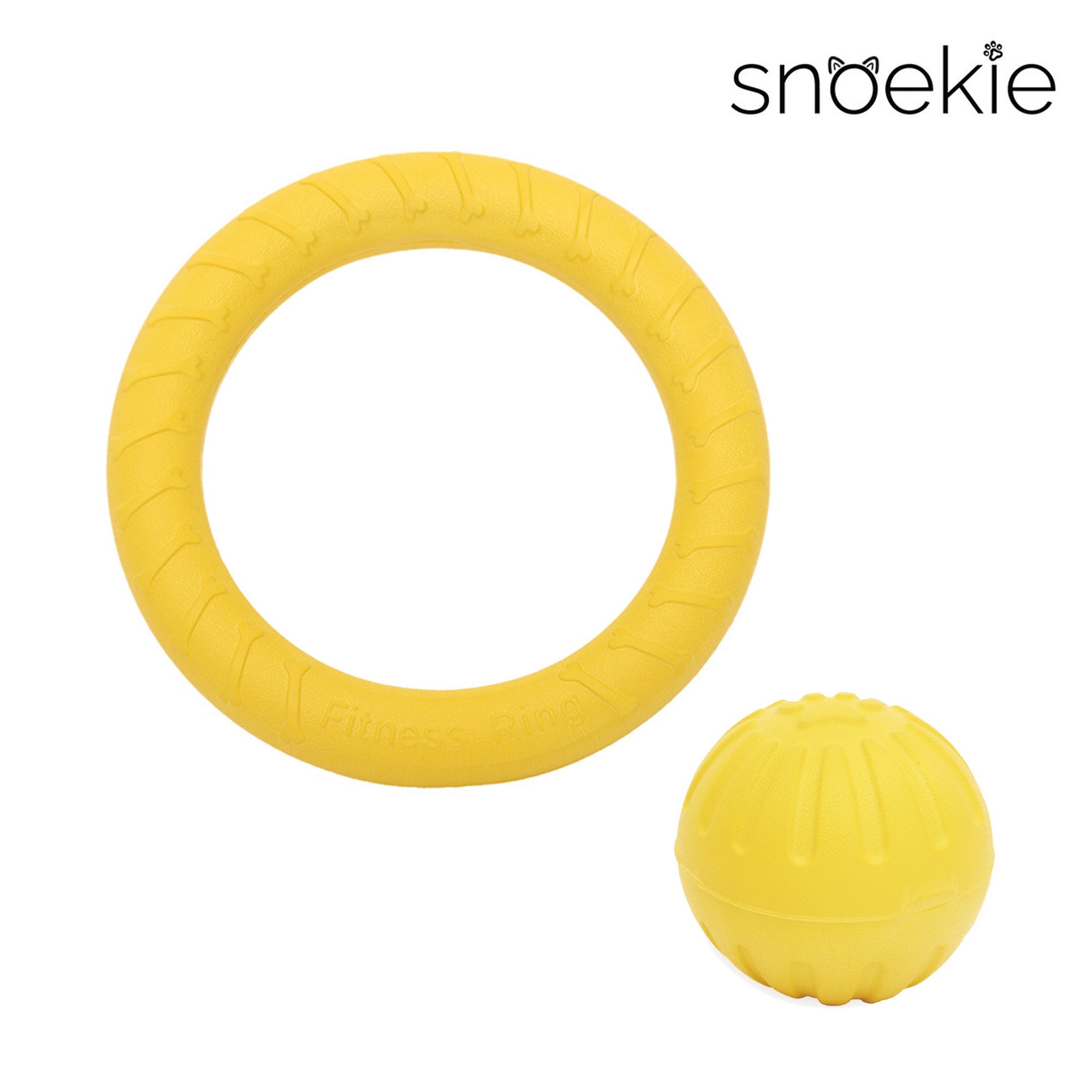 SNOEKIE Kauring SNOEKIE Hundespielzeug Set 2-teilig, EVA-Ring 29 cm und Ball 9 cm
