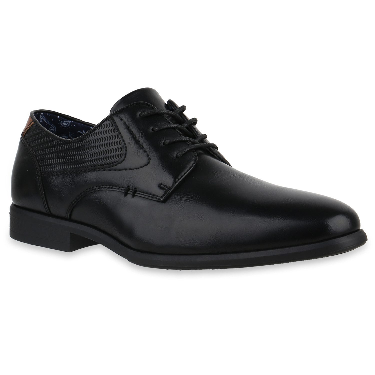 VAN HILL 841878 Budapester Herren Klassische Schnürer Elegant Business Holzoptikabsatz 841876