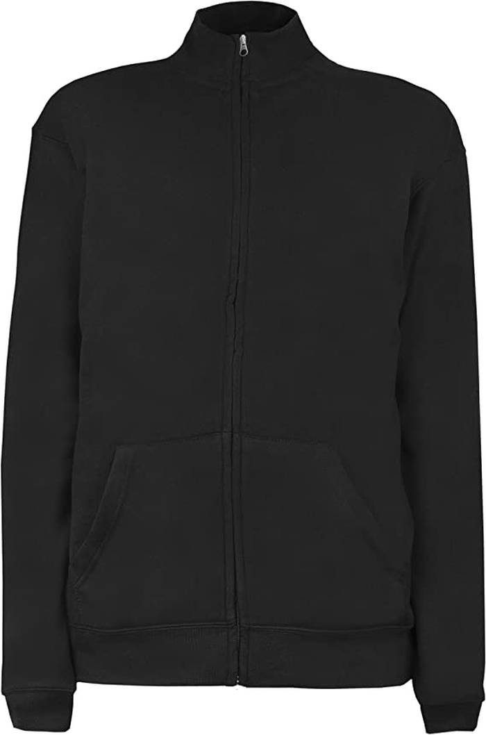 NatureMark Strickjacke Sweatjacke mit Stehkragen (1-tlg) Sweat-Jacke Zipperjacke mit Seitentaschen und Stehkragen Schwarz