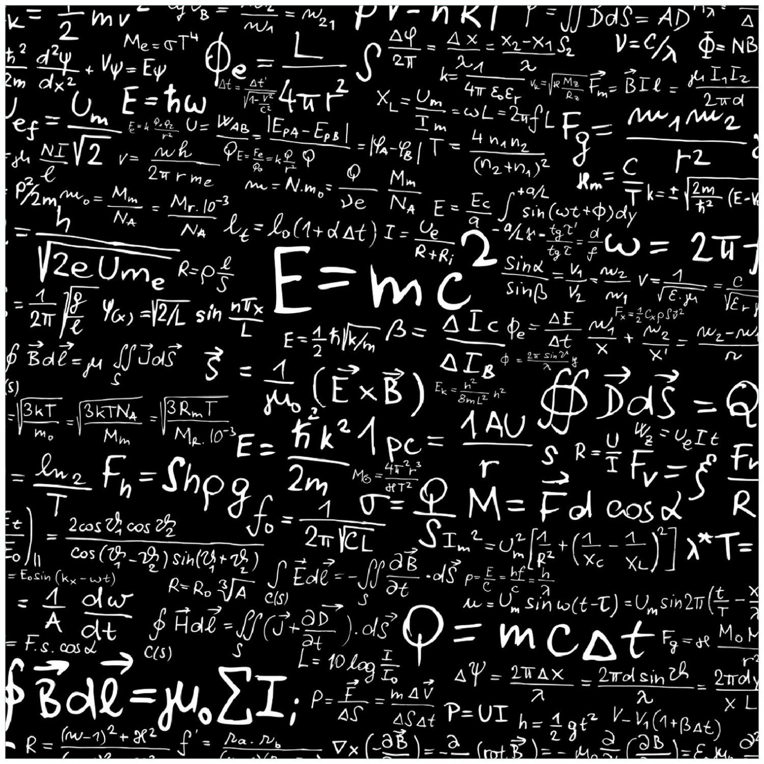 Wallario Memoboard Mathematische Formeln  Relativitätstheorie