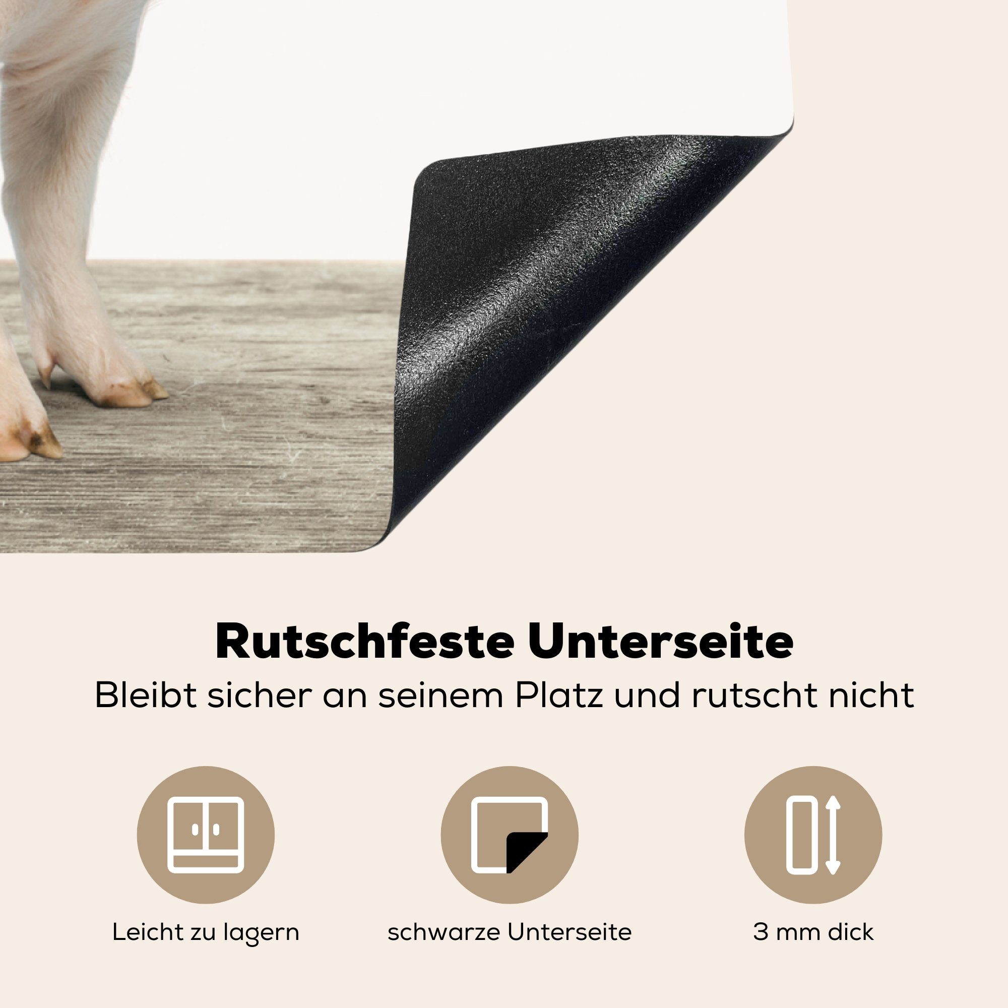 Schwein MuchoWow cm, küche Baby, - - Arbeitsplatte Herdblende-/Abdeckplatte Ceranfeldabdeckung, Vinyl, 78x78 (1 für Tiere tlg),