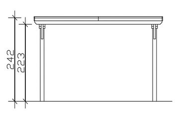 Skanholz Einzelcarport Emsland, BxT: 404x604 cm, 223 cm Einfahrtshöhe, versch. Farben