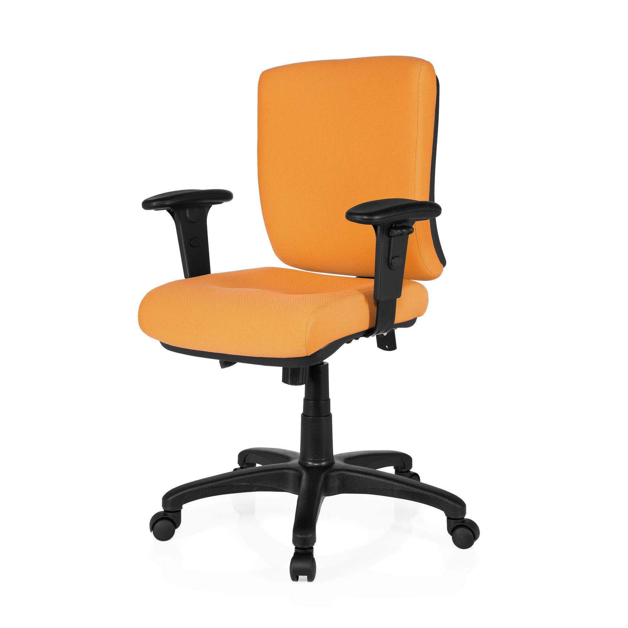 hjh OFFICE Drehstuhl Profi Bürostuhl (1 ergonomisch Stoff ZENIT St), BASE Schreibtischstuhl Orange