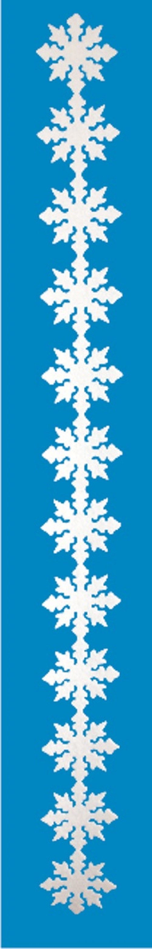 Erwin Hennecken GmbH Fensterdekoration Winterdeko NOSTALGIESTERN-GIRLANDE. 450x17cm. SCHNEEWATTE, 2cm dick.