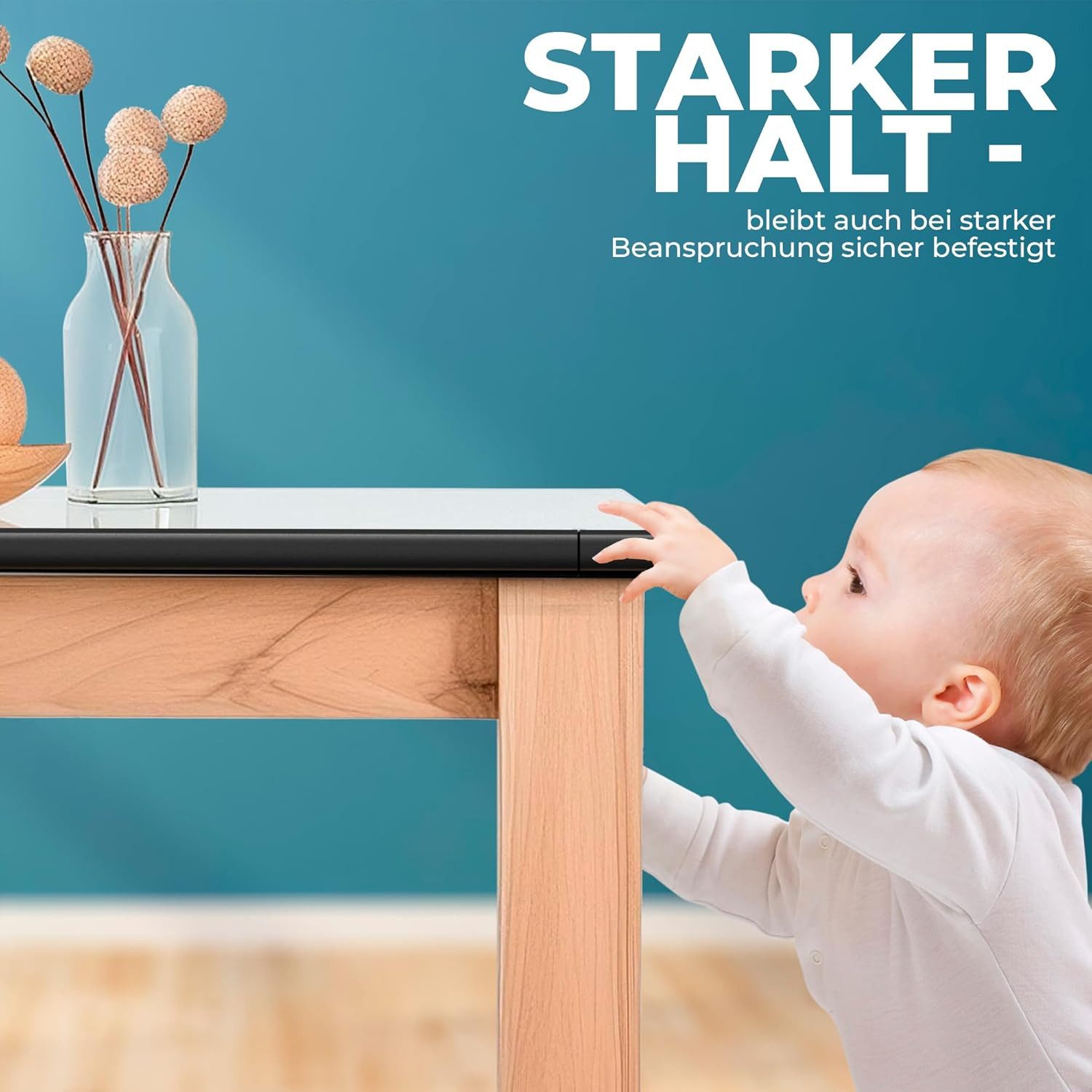 Hoffenbach Kindersicherung Kantenschutz-Set aus Schaumstoff, Eckenschutz und Fingerschutz – Bild 5 von 5