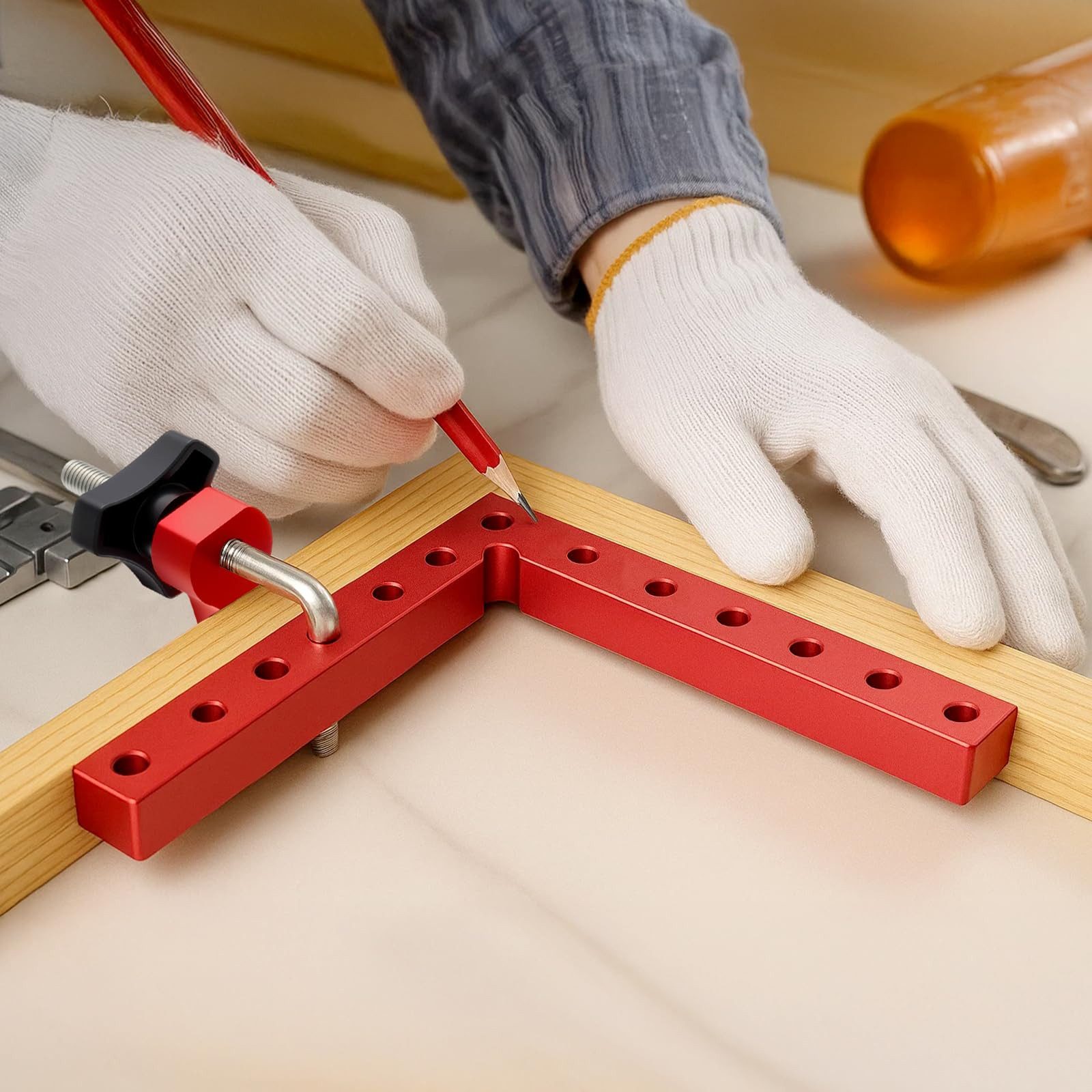 Youyijia Leisten-Befestigungsclips 140mm Right Angle Fixing Clip 90 Degree L-Shaped Auxiliary Positioning