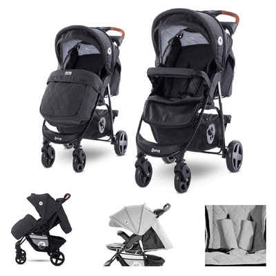 Lorelli Kinder-Buggy Kinderwagen Buggy Daisy, Fußsack, verstellbar, schwenkbare Vorderräder