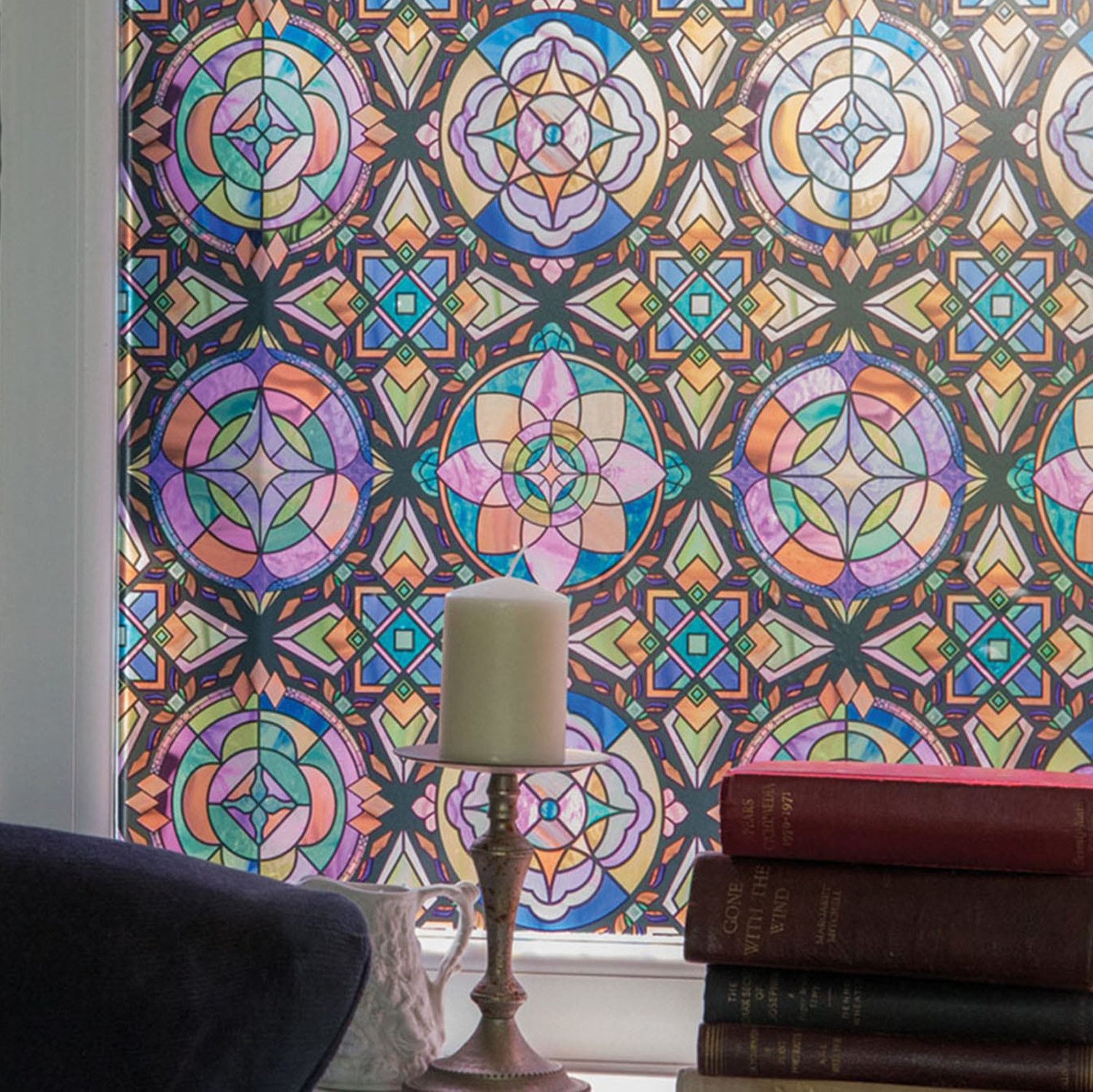 d-c-fix Fensterfolie 12,79€/qm Buntglasfolie selbsthaftend Sichtschutzfolie günstig online kaufen