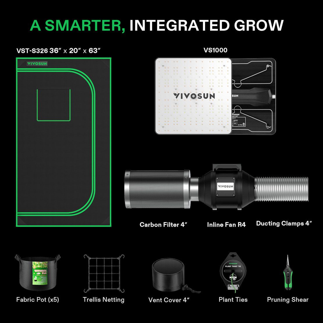 VIVOSUN Gewächshaus VIVOSUN Standard Growbox Komplettset, BxTxH: 90 x 50 x günstig online kaufen