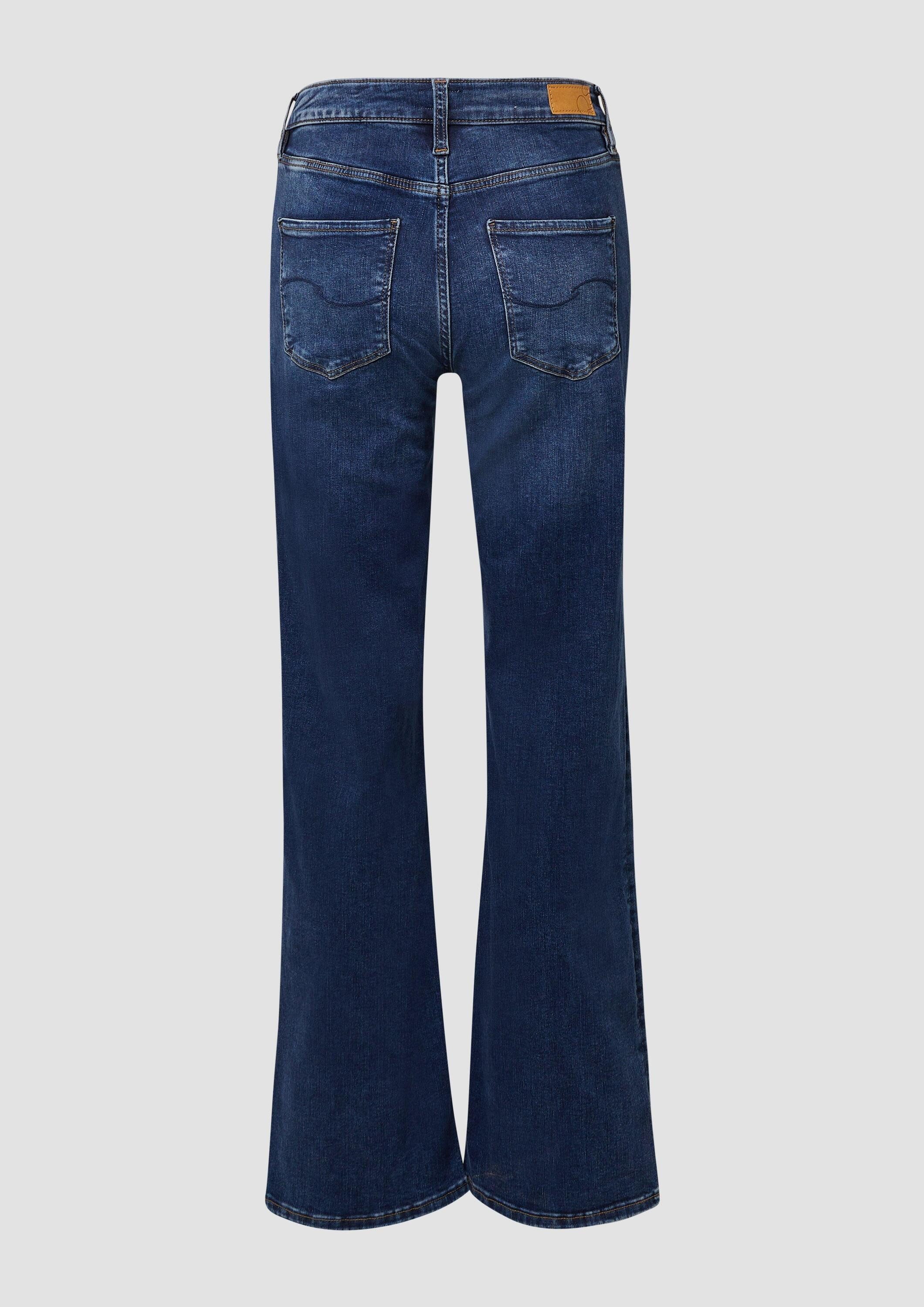 QS Weite Jeans Jeans-Hose CATIE Jeans Catie / Slim Fit / Mid Rise / Wide Le günstig online kaufen