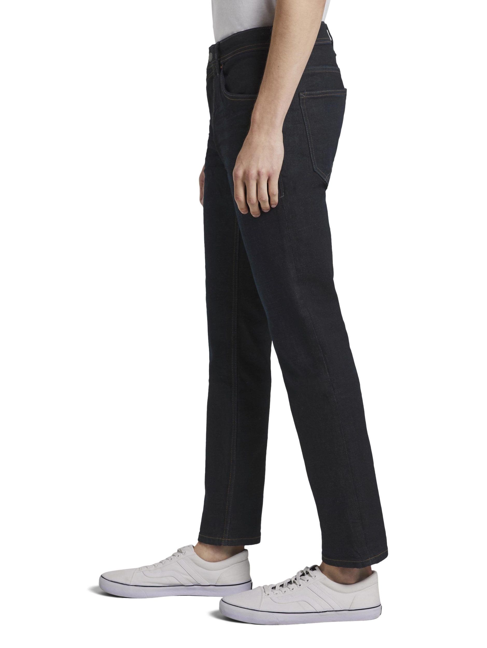 TOM TAILOR Bequeme Jeans straight AEDAN dark denim