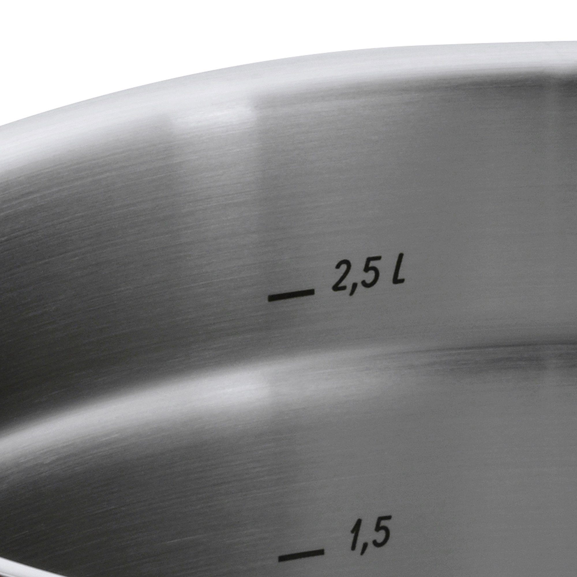WMF Bratentopf Premium One Bratentopf mit Deckel, 16,5 cm, Cromargan® Edelstahl rostfrei 18/10 (1-tlg., 1x Bratentopf mit Deckel 16,5 cm (Volumen 1,5l, Höhe 7,5 cm), - optimal für Herdplatten mit Ø 14,5 cm